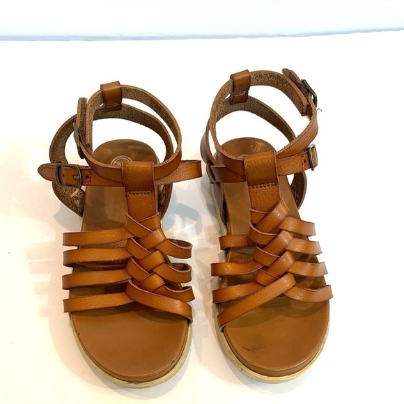 Little Girls Wonder Nation Strappy Brown Sandal Size 10 - Picture 1 of 6